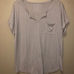 short sleeve striped top